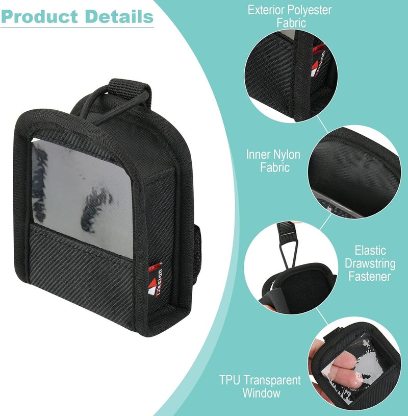 TXesign Bodypack Transmitter Pouch, Carrying Case Bodypack Transmitter Portable Storage Case for Bass Guitar Strap Instrument Strap - Image 2